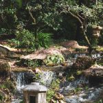 Gallery 3 - Stream in the Modern Romantic Garden with a gorgeous small pagoda nestled into the water's flow.